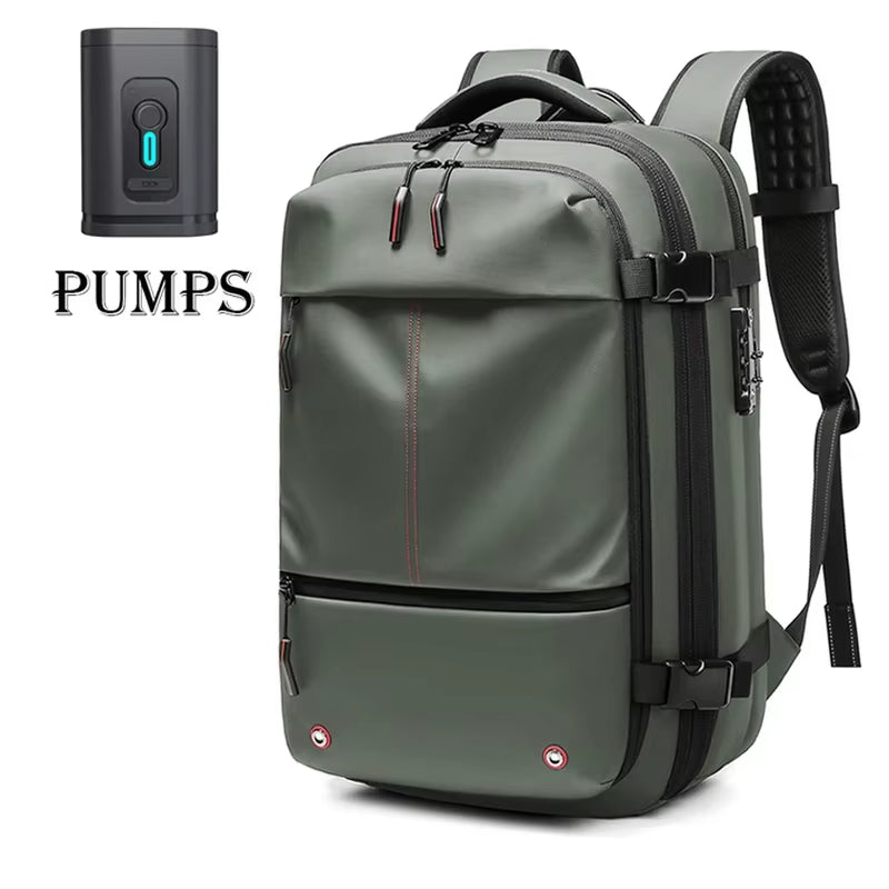 Ultimate Men's Travel Backpack with Vacuum Compression - Perfect 17-Inch Laptop Backpack for School, Hiking, and Business Adventures